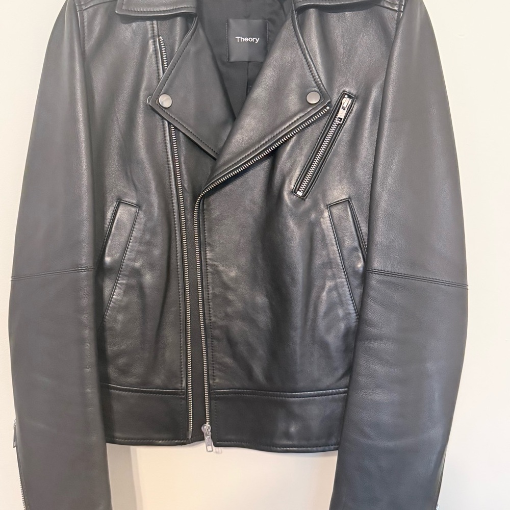 Theory Tralsmin Leather Jacket